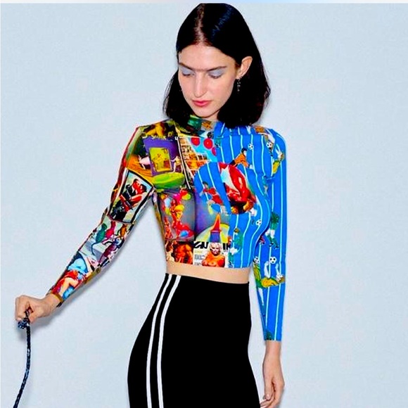 Fashion Brand Company AI Soccer Stripe Long Sleeve Mock Neck Top - Picture 5 of 7